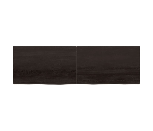 Tablero mesa madera roble tratada marrón oscuro 200x60x(2-6) cm