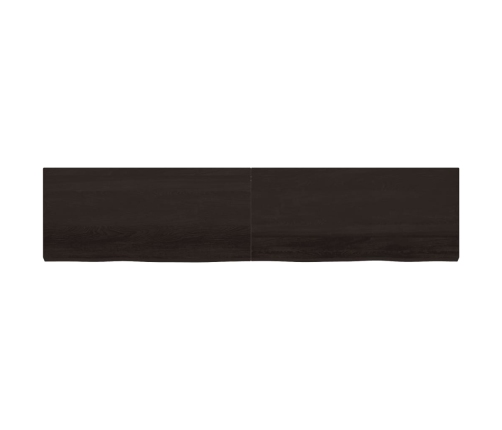 Tablero mesa madera roble tratada marrón oscuro 220x50x(2-6) cm