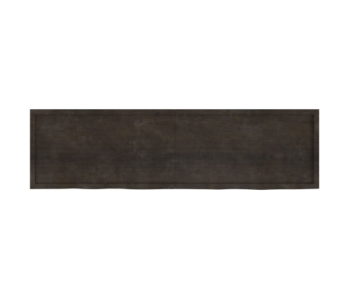 Tablero mesa madera roble tratada marrón oscuro 220x60x(2-4) cm