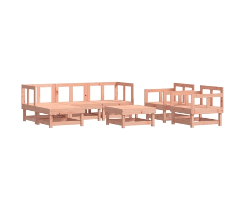 Juego de muebles jardín 7 pzas y cojines madera abeto Douglas