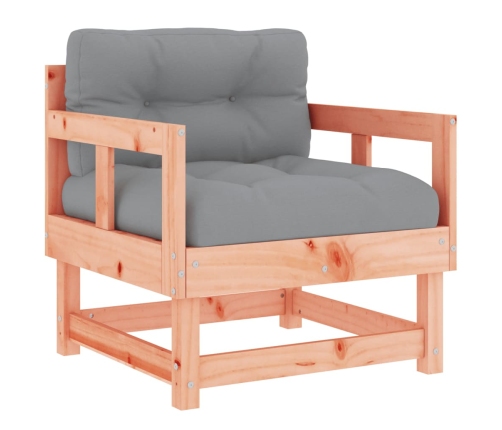 Juego de muebles jardín 7 pzas y cojines madera abeto Douglas