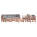 Juego de muebles jardín 7 pzas y cojines madera abeto Douglas