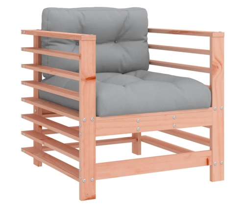 Juego de muebles jardín 7 pzas y cojines madera abeto Douglas