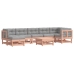 Juego de muebles jardín 8 pzas y cojines madera abeto Douglas