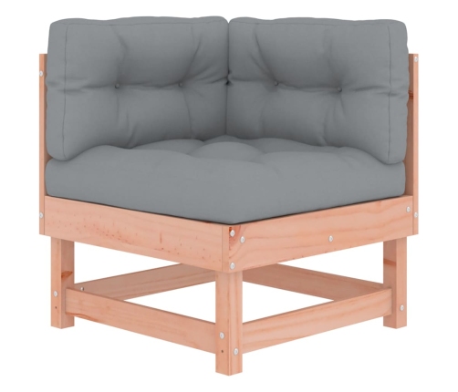 Juego de muebles jardín 6 pzas y cojines madera abeto Douglas