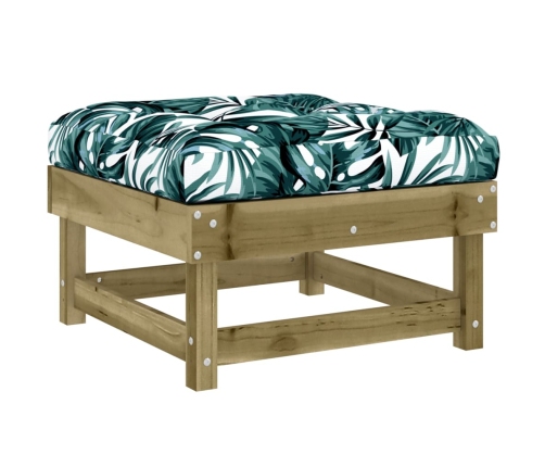 Juego de muebles jardín 6 pzas y cojines madera pino impregnada