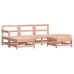 Juego de muebles jardín 6 pzas y cojines madera abeto Douglas