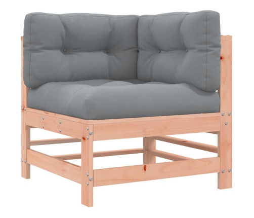 Juego de muebles jardín 6 pzas y cojines madera abeto Douglas