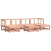 Juego de muebles jardín 7 pzas y cojines madera abeto Douglas