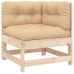 Juego de muebles de jardín 7 piezas y cojines madera maciza
