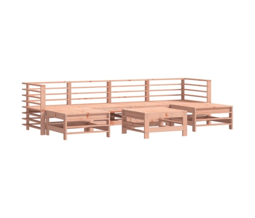 Juego de muebles jardín 7 pzas y cojines madera abeto Douglas
