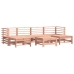 Juego de muebles jardín 7 pzas y cojines madera abeto Douglas