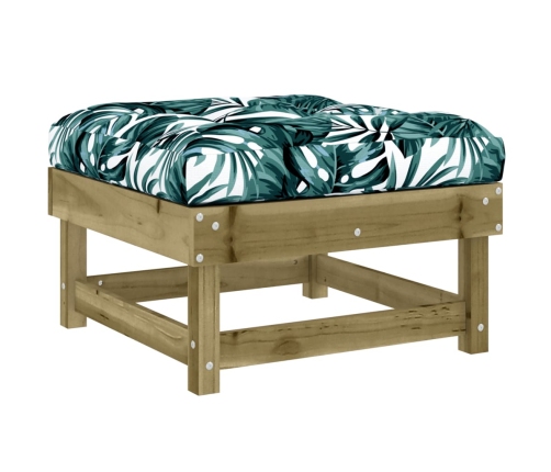 Juego de muebles jardín 7 pzas y cojines madera pino impregnada