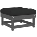 Juego de muebles de jardín 6 pzas y cojines madera maciza gris