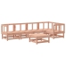 Juego de muebles jardín 6 pzas y cojines madera abeto Douglas