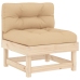 Juego de muebles de jardín 10 piezas y cojines madera maciza
