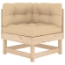 Juego de muebles de jardín 10 piezas y cojines madera maciza
