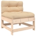Juego de muebles de jardín 10 piezas y cojines madera maciza