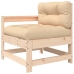 Juego de muebles de jardín 10 piezas y cojines madera maciza