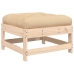 Juego de muebles de jardín 10 piezas y cojines madera maciza
