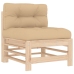 Juego de muebles de jardín 10 piezas y cojines madera maciza