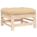 Juego de muebles de jardín 10 piezas y cojines madera maciza
