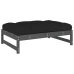 Juego de muebles de jardín 2 pzas y cojines madera maciza gris