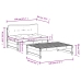Juego de muebles de jardín 2 pzas y cojines madera maciza gris