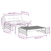 Juego muebles jardín 2 pzas y cojines madera maciza marrón miel