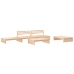 Juego de muebles de jardín 5 piezas y cojines madera maciza