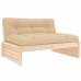 Juego de muebles de jardín 5 piezas y cojines madera maciza
