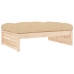 Juego de muebles de jardín 5 piezas y cojines madera maciza