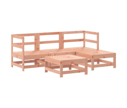 Juego de sofás de jardín 5 pzas madera maciza de abeto Douglas