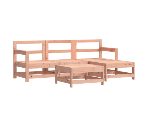 Juego de sofás de jardín 5 pzas madera maciza de abeto Douglas
