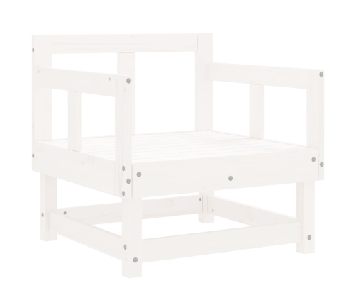 Juego de muebles de jardín 7 pzas madera maciza de pino blanco