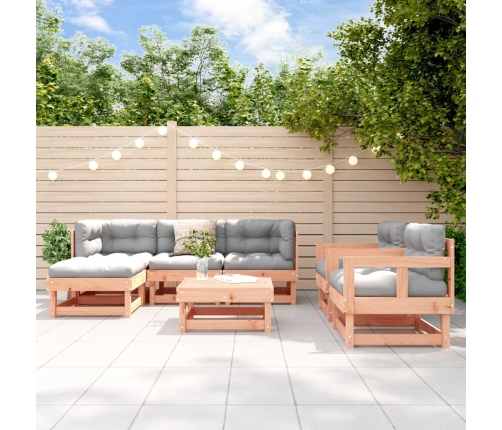 Juego de muebles de jardín 7 pzas madera maciza abeto Douglas
