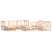 Juego de muebles de jardín 7 piezas madera maciza de pino