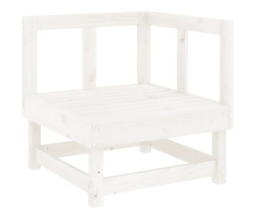 Juego de muebles de jardín 7 pzas madera maciza de pino blanco