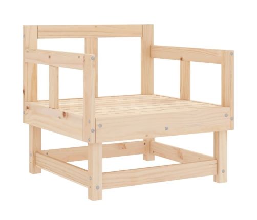 Juego de muebles de jardín 8 piezas madera maciza de pino