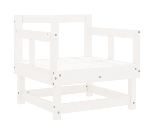 Juego de muebles de jardín 8 piezas madera maciza pino blanco