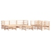 Juego de muebles de jardín 7 piezas madera maciza de pino