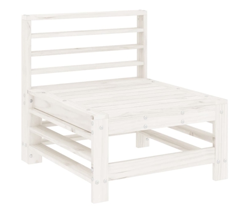 Juego de muebles de jardín 7 pzas madera maciza de pino blanco