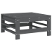 Juego de muebles de jardín 7 piezas madera maciza de pino gris