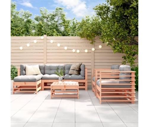 Juego de muebles de jardín 7 pzas madera maciza abeto Douglas