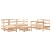 Juego de muebles de jardín 7 piezas madera maciza de pino