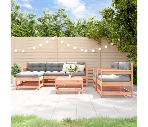 Juego de muebles de jardín 7 pzas madera maciza abeto Douglas