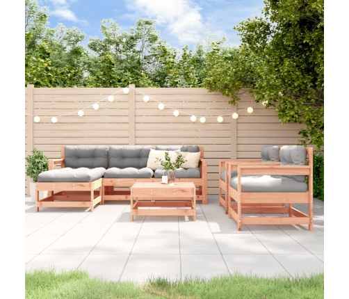 Juego de muebles de jardín 7 pzas madera maciza abeto Douglas