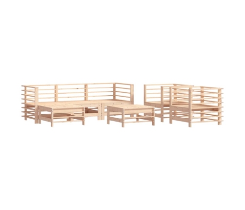 Juego de muebles de jardín 7 piezas madera maciza de pino