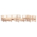 Juego de muebles de jardín 7 piezas madera maciza de pino