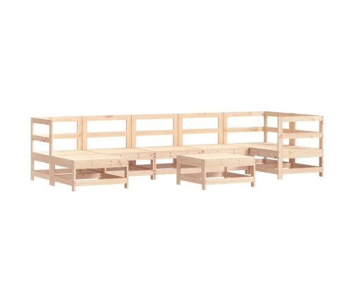 Juego de muebles de jardín 8 piezas madera maciza de pino